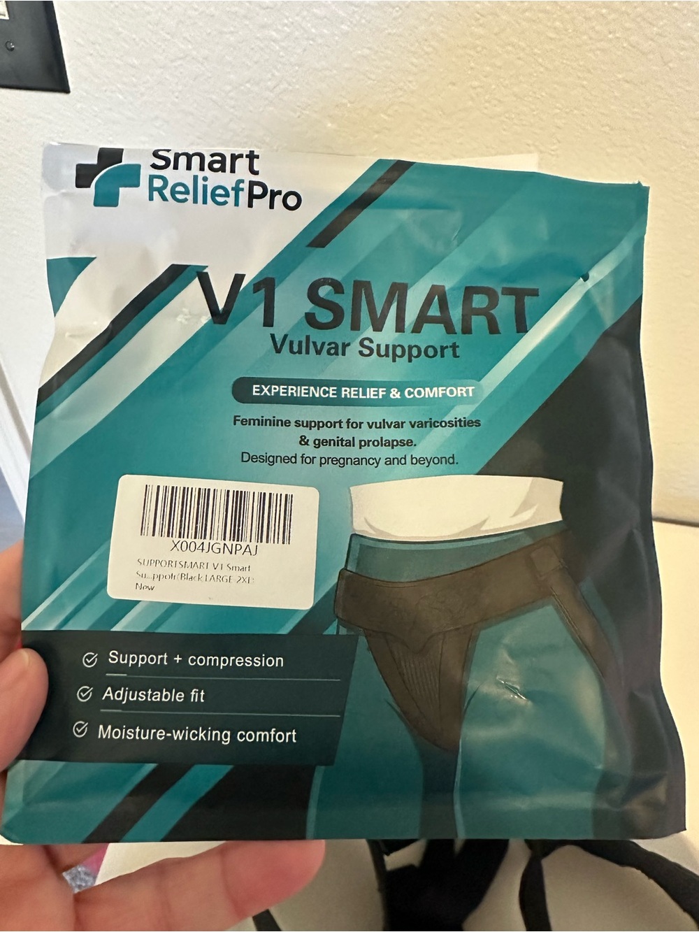 V1 SMART Vulvar Support - Black